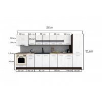 Bucatarie MARINA NEW 350 A Wenge / Decor K001
